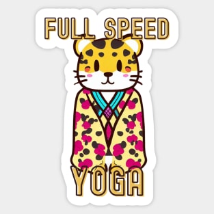 Cheetah yoga Sticker